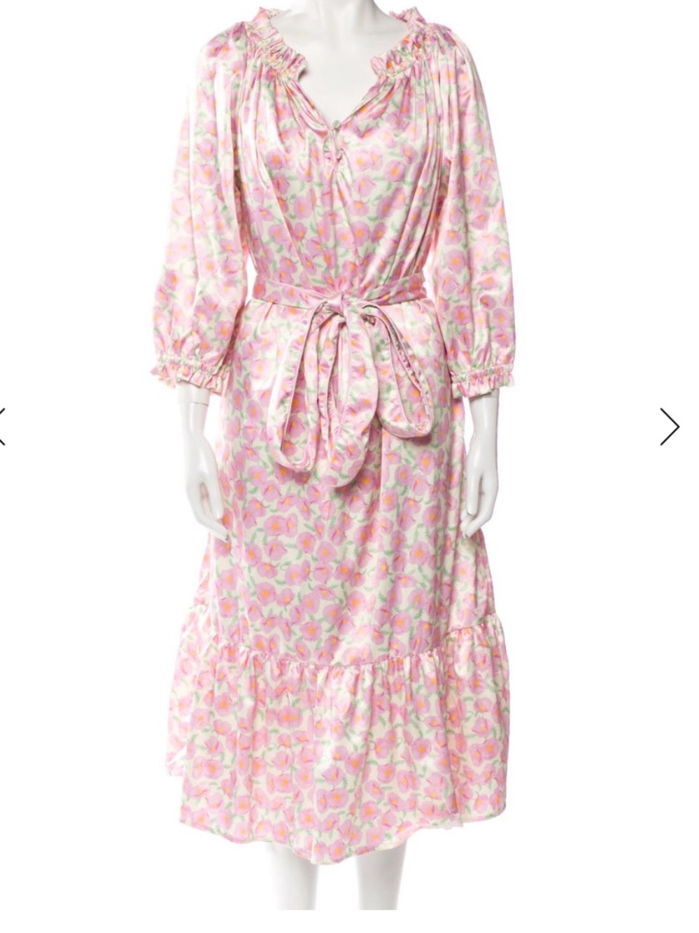 Dondolo Caroline satin midi dress NWT
